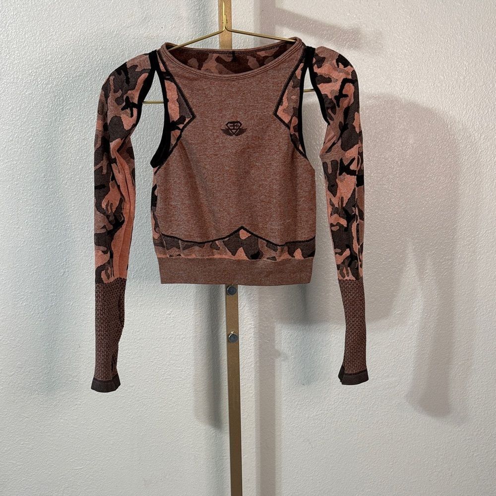 Camouflage Long Sleeve Women's compression Top- Small
